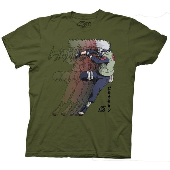 Naruto Shippuden Kakashi Kanji Officially Licensed Adult T-Shirt