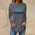 thumbnail image 1 of Hauts à Manches Longues pour Femmes Blouses Imprimées Col Rond Mode T-Shirts à Manches Longues, 1 of 3