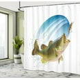 thumbnail image 5 of Ambesonne Fish Shower Curtain, Wild Life in Nature Theme, 69"Wx75"L, Green Blue, 5 of 5