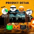 thumbnail image 3 of Tupukom Halloween Decor Cauldrons Serving Bowl,Set of 3 Hanging Black Plastic Cauldron Bowls on Rack,Candy Punch Bowl Halloween Witches Cauldron for Home Kitchen Hocus Pocus Party Decorations Indoor, 3 of 9