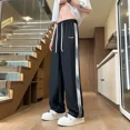 thumbnail image 3 of Pantalones casuales para hombre, tendencia, pantalones largos de poliéster rectos para hombre, estilo coreano, tallas grandes, ropa de calle elegante y moderna, moda 2024, 3 of 5