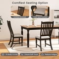thumbnail image 2 of Giantex Set of 2 Dining Room Chairs w/Solid Wood Legs & Padded Seat Cushions, Black, 2 of 6