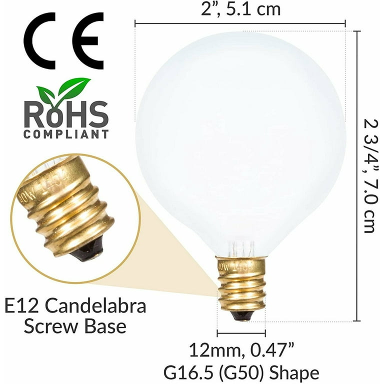 Simba Lighting Decorative Globe G16.5 Round Bulb 40W E12