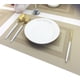 thumbnail image 4 of Juego de 4 manteles individuales, manteles individuales lavables de vinilo tejido para mesa de cocina, manteles individuales antideslizantes para mesa de comedor (Beige), 4 of 5