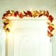 thumbnail image 1 of Guirnalda Navideña de Pascua y Hojas de Acebo, Lujosas Flores de Seda Roja, Decoración Festiva para Repisas, Decoración Navideña para Interiores y Exteriores, 1,8 M de Largo, Elegante Ambiente Festiv, 1 of 2