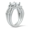 thumbnail image 2 of 925 Sterling Silver Princess-cut Diamond CZ 3pc Stackable Ring Set, 2 of 2