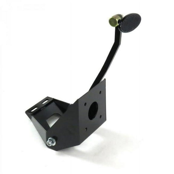 55-59 Chevy Truck Firewall Brake Pedal Bracket Kit with Small Oval Black Pedal Pad