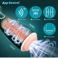 thumbnail image 5 of Blissmakers Upgraded Automatic Moaning Sucking Male Masturbator App ControlMale Masturbators Cup with 9 Suction & 9 Squeeze & 9 Vibration Modes 3D Sleeve MasturbatorAdult Sex Toys for Men, 5 of 9