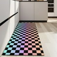 thumbnail image 4 of Gradient Color Checkered Pattern Kitchen Rug Mat,Kitchen Runner Rugs Non Skid Washable,Decorative Kitchen Floor Mats for Kitchen,Sink,Laundry,17"X47", 4 of 5