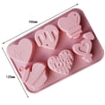 thumbnail image 3 of Visland Silicone Molds, Valentines Day Candy Mold, Chocolate Molds with 6 Semi  Heart Shape Jelly Holes Mold for Making Hot Chocolate Bombs, 3 of 7