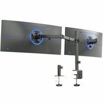 VIVO Black Dual Monitor Adjustable Desk Mount, Fits Ultrawide Screens up to 38"