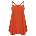 thumbnail image 5 of Pxiakgy Tank Top for Women Summer Spaghetti Strap Tops for Women Casual Going Out Loose Tunic Shirt Sleeveless Fashion Flowy Tanks Top Orange S, 5 of 9