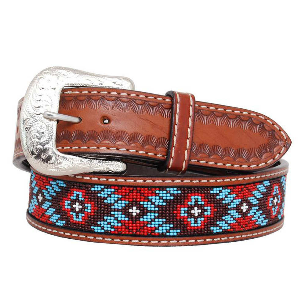 Circle Y Mens Infinity Bead Red Aztec 