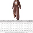 thumbnail image 2 of Traje Verano 2 Piezas Conjunto de pantalón largo de 2 piezas para mujer, camiseta informal de ajuste holgado, traje diario de color sólido Ygjytge Marrón S Granate para Mujer, 2 of 6
