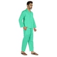 thumbnail image 2 of Inkmeso Pyjama Classique en Coton Uni Ensemble de Nuit Boutonné pour Hommes 2 Pcs, 2 of 7