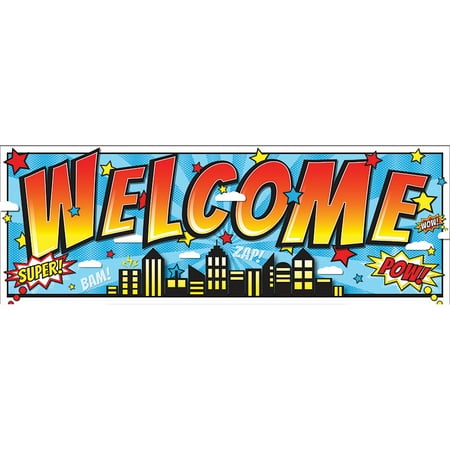 3d Welcome Banner - SUPERHERO MAGNETIC WELCOME BANNER