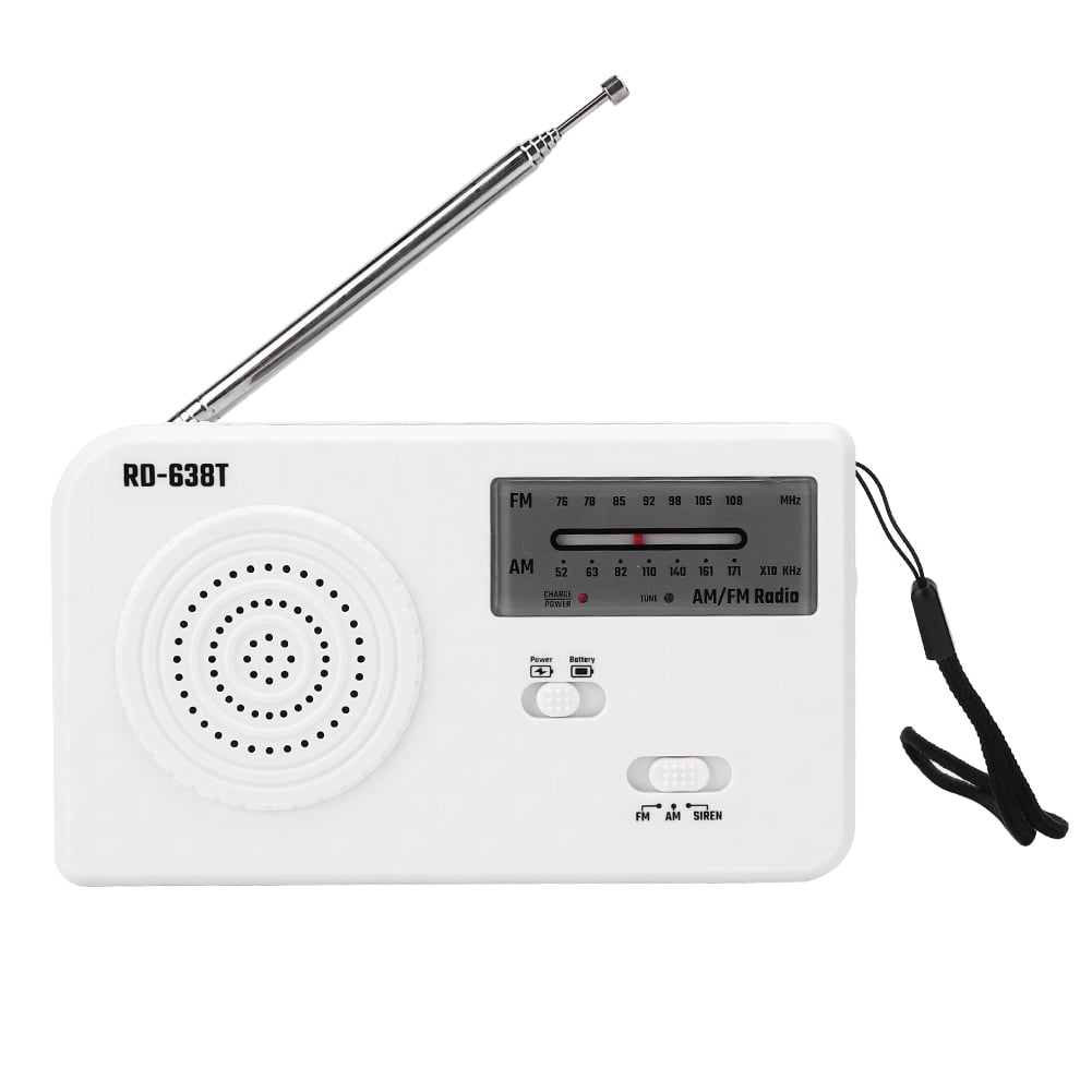RD?638T Portable Solar Powered Hand Crank AM FM Radio Emergency with LED Flashlight