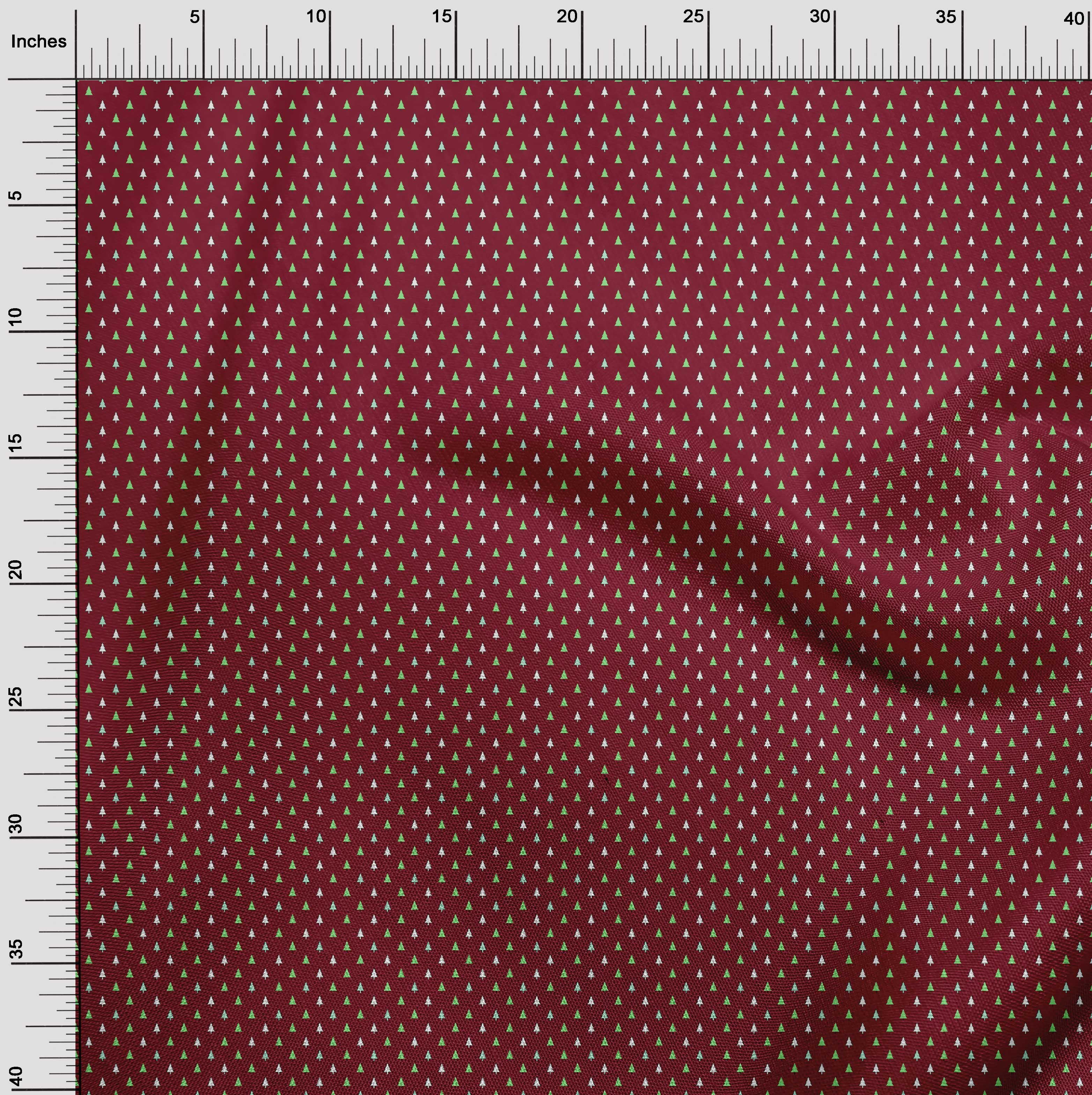 oneOone Viscose Chiffon Maroon Fabric Christmas Sewing Craft Projects Fabric Prints By Yard 42 Inch Wide