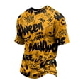 thumbnail image 3 of BRANROY Soft Mens Halloween Crewneck T-Shirt - Lightweight Breathable Short Sleeve, Mens Summer Shirts for Everyday, Shirts for Men Funny Print Party,Yellow,2XL, 3 of 7