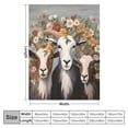 thumbnail image 4 of Pratyus Flowers Print Throw Blanket Lightweight Velvet Flannel All Seasons Blanket for Bed Sofa Living Room Decor 50x60in, 4 of 6