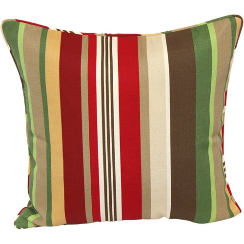 Mainstays Outdoor Toss Pillow, Dark Stri