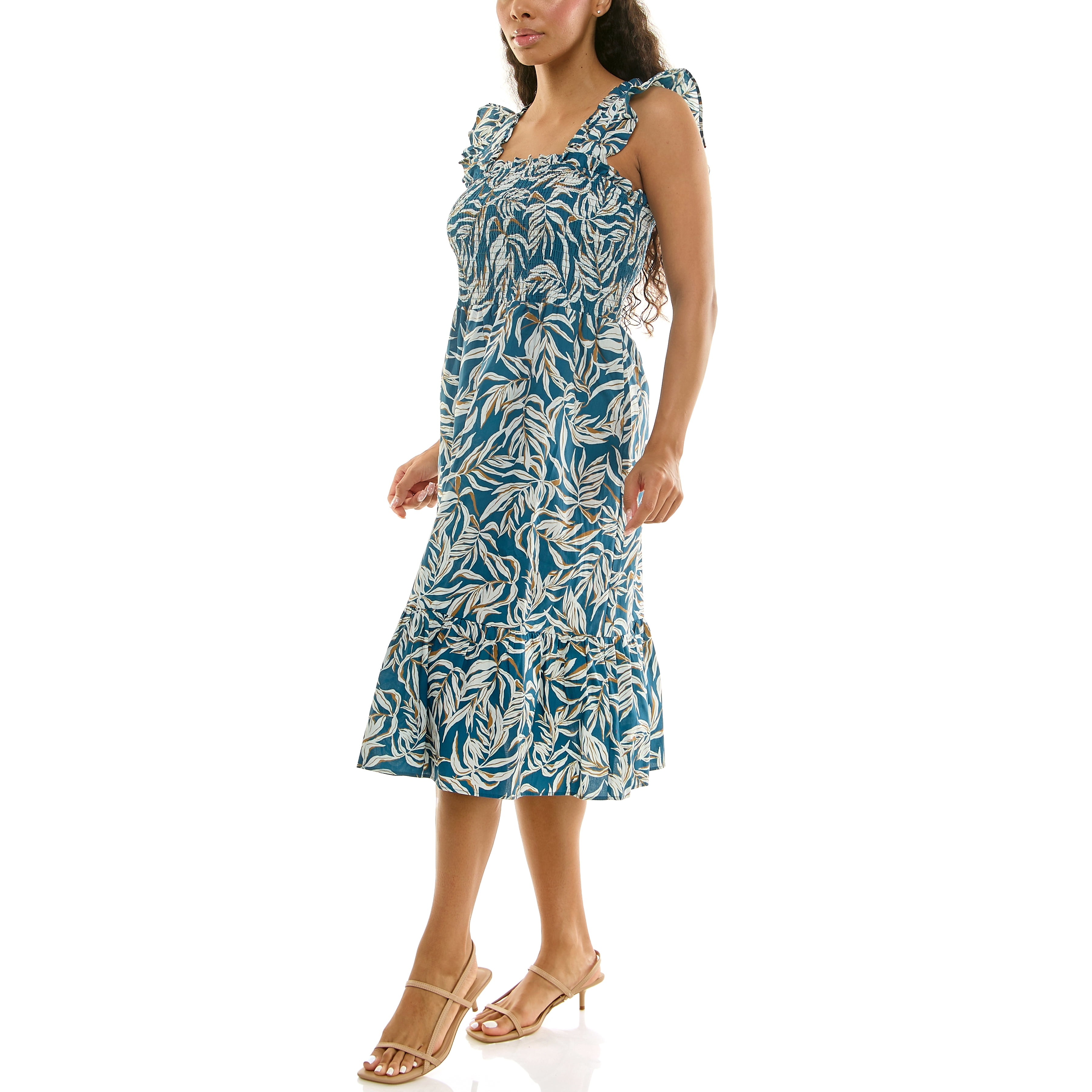 Nanette Lepore Women's Smocked Flutter Sleeve Midi Dress, Sizes XS-XXXL