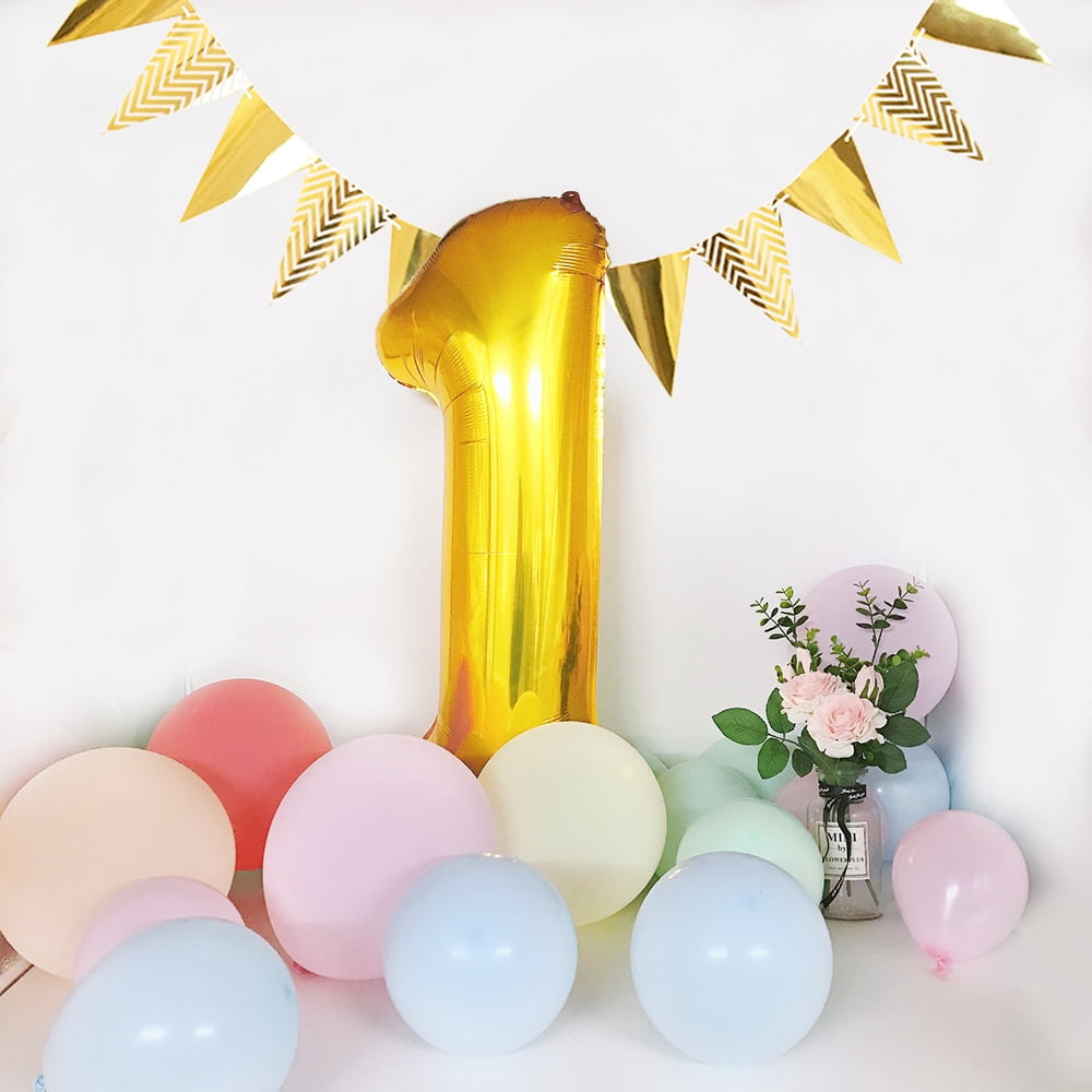 40 Inch Gold Large Numbers Balloon 0-9(Zero-Nine) Birthday Party Decorations,Foil Mylar Big Number Balloon Digital 0 for Birthday Party,Wedding, Bridal Shower Engagement Photo Shoot, Anniversary