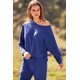 thumbnail image 5 of Conjunto Deportivo PRETTYGARDEN para Mujer de Punto Canalé 2 Piezas Azul XL, 5 of 8