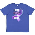 thumbnail image 3 of Inktastic I Wear Purple For My Aunt Lupus Awareness Youth T-Shirt, 3 of 5