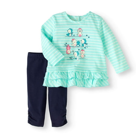 Newborn Baby Girl Knit Tunic and Legging Outfit Set