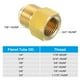 thumbnail image 5 of Uxcell 2 pcs Conector de flare SAE 45 Grados Adaptador de Latón Conector de Tubo de Flare 1/2" Hembra Flare x 5/8" Macho Flare, 5 of 7
