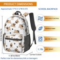 thumbnail image 3 of Pug and Dog Paw Print 17" Waterproof Oxford School Backpacks for Teens, S-Shape Padded Straps, for School, Travel, Hiking, Camping, 3 of 5