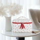 thumbnail image 5 of Bolsa de maquillaje Prite, grande, acolchada, de algodón, estampado floral, color rojo, 5 of 7