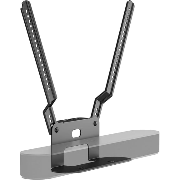 Soundbar TV Mount Compatible with Sonos Beam, Under TV Soundbar Mount Bracket Holds Up to 11 lbs with Cable Management, Black