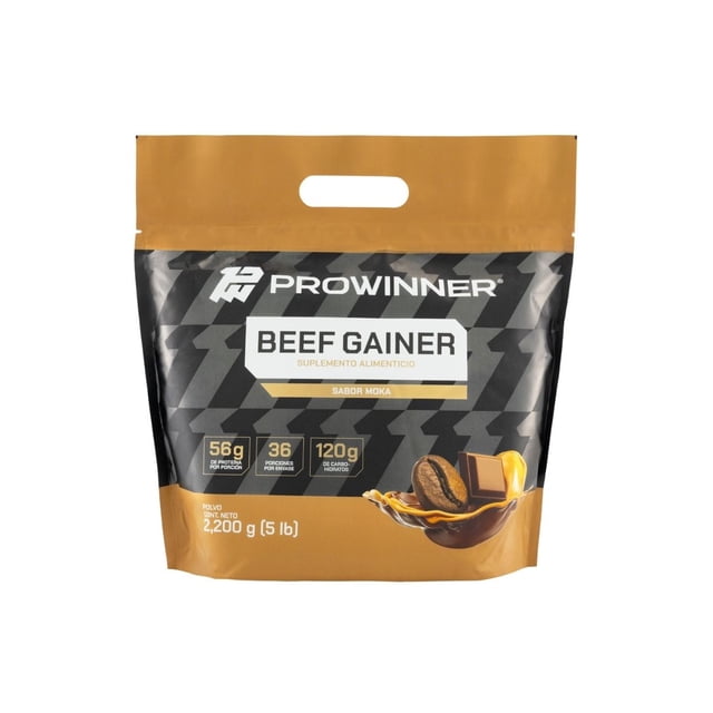 Suplemento Beef Gainer Polvo Sabor Moka (2,2 Kg) ProWinner PW-1330