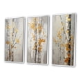 thumbnail image 3 of Designart "Tree Of Grey & Yellow III" Floral & Botanical Framed Wall Art Set Of 3 - Yellow Tree Monochrome Frame Gallery Wall Set For Home Decor, 3 of 7