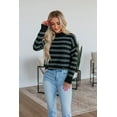 thumbnail image 3 of Aveline Striped Sweater - Black, 3 of 5