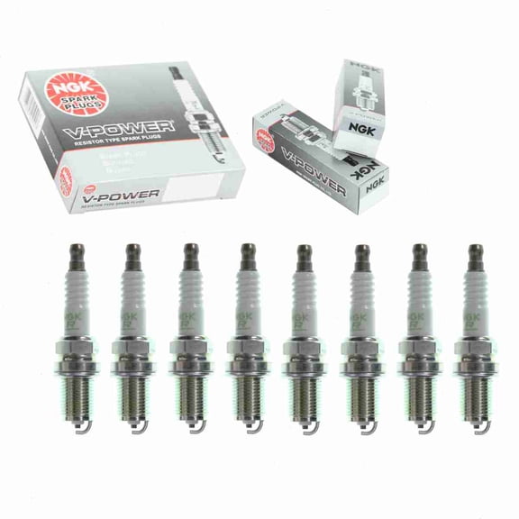 8 pc NGK V-Power Spark Plugs compatible with BMW 545i 4.4L V8 2004-2005