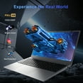 thumbnail image 3 of RNRUO 15.6" Windows 11 Laptop, 16GB RAM 512GB SSD, Intel Pentium Gold 6500Y with 2 Cores Up to 3.4GHz, Full HD Display, Office 2024, WiFi5 BT5.0, Laptop Computer, Silver Gray, 3 of 10