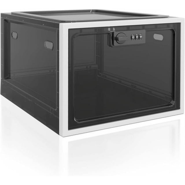 Caja de bloqueo de medicamentos de gran capacidad, caja de bloqueo de refrigerador para caja fuerte de medicamentos, caja de medicamentos con bloqueo con código para refrigerios, alimentos y