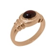 thumbnail image 1 of LBG British Made 10k Rose Gold Natural Garnet Unisex Statement Ring - 33 size options - Size 6.5, 1 of 6
