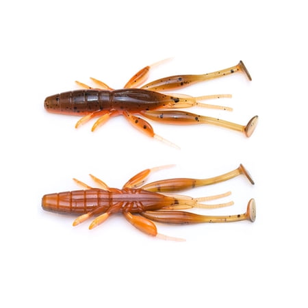 8 PCS Fishing Crawfish Lure Soft Shrimp Baits Lure Artificial Lure Swimbait Soft Plastic Lures for Freshwater Saltwater
