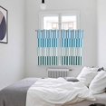 thumbnail image 4 of Colorful Stripe Kitchen Curtains 63 Inch Length, Modern Teal Blue Green Vertical Striped Grommet Top Bedroom Living Room Curtains, Light Filtering Cafe Curtain Drapes 2 Panels Set 104''x63'', 4 of 9