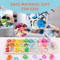 thumbnail image 4 of Puzle numérico de madera QZMTOY para niños pequeños con reloj Montessori, 4 of 8