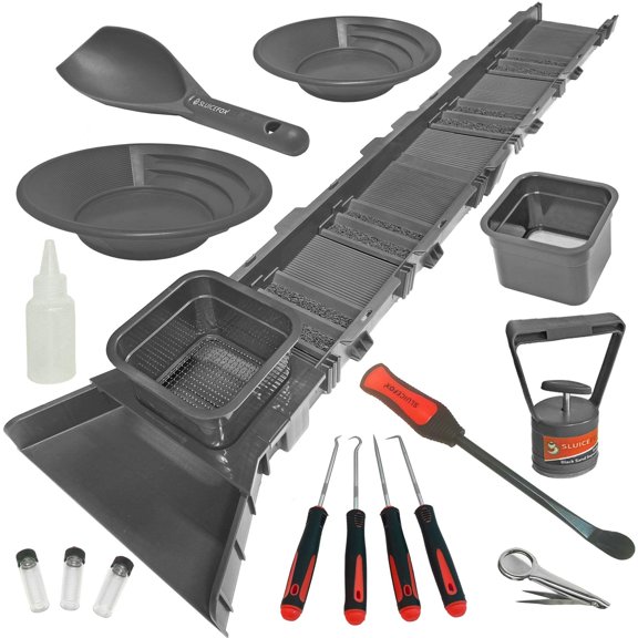 Sluice Fox 53 Inch Modular Sluice Box Metal Detector 20 Piece