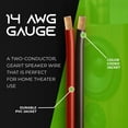 thumbnail image 2 of GEARit Pro Series 14 Gauge Wire, Copper Clad Aluminum Home Theater and Car Speaker Cable, Black/Red, 100 ft, 2 of 7