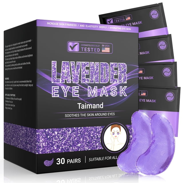Parches debajo de los ojos (30 pares) Mascarilla debajo de los ojos para ojos hinchados y ojeras Mascarillas para ojos con colágeno Alivia la presión y reduce las arrugas Revitaliza y refresca tu piel