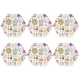 thumbnail image 2 of Pofeuu Spring Hand Drawn Flowers Birds Print Leather Coasters Set of 6, Round Cups Mugs Mat Pad for Home Kitchen Heat Resistant Drink Coasters,Hexagon, 2 of 7