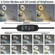 thumbnail image 3 of 5x magnifying glass with light with clip, 3 colour modes Stepless dimmable magnifying lamp, 72 LEDs real glass lens magnifier with light and sta, 3 of 5