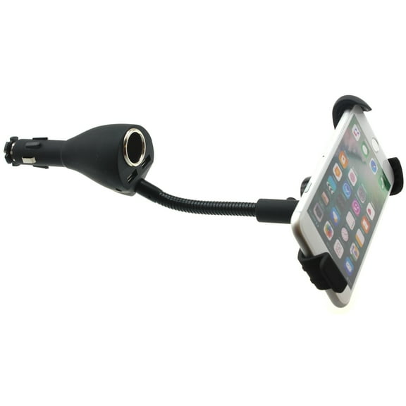 Charger Car Mount for iPhone 13 Mini/12 Mini - Holder DC Socket USB Port Cradle Rotating Plug-in Y4D